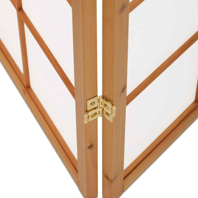 Paraván dřevěný 4 dílný, masiv smrk, přírodní odstín