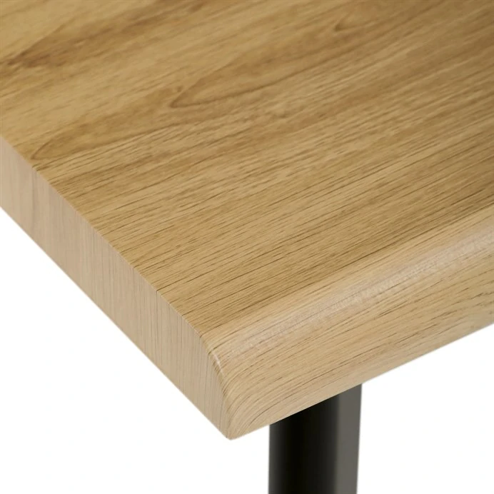 Stůl konferenční, 120x60x55 cm, MDF deska, dekor divoký dub, kov, černý lak