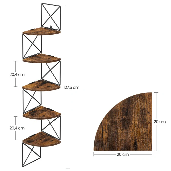 Polička ABP-E1051 OLW – MDF hnědá, old wood, nástěnná