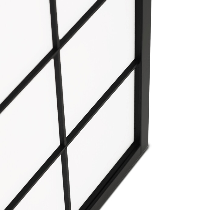 Paraván 4dílný, černý