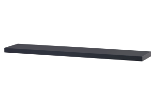 Nástěnná polička 120cm, barva šedivá - matná
