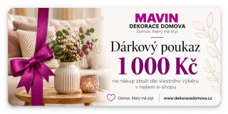 Elektronický dárkový poukaz na zboží v hodnotě 1000,- Kč