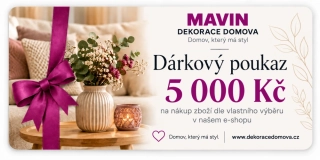 Elektronický dárkový poukaz na zboží v hodnotě 5000,- Kč
