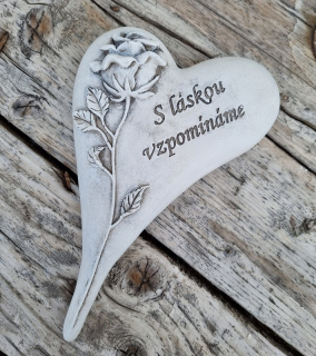 Smuteční srdce velké - S láskou vzpomínáme, šedé