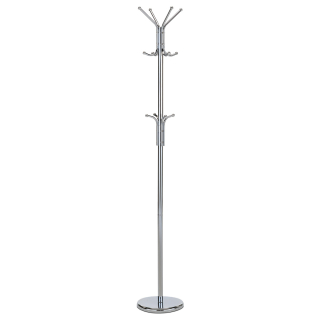 Věšák stojanový, výška 182 cm, kovová konstrukce, lesklý chrom, nosnost 10 kg - 80001-06B CR