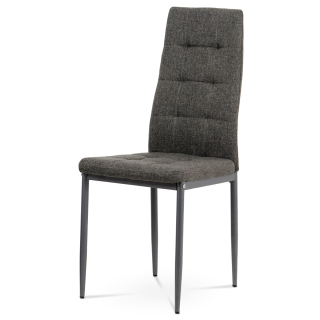 Autronic - Jídelní židle, potah šedá látka, kov antracitový matný lak - DCL-397 GREY2