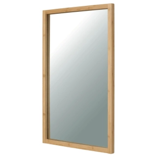 Nástěnné zrcadlo AZR-B044 NAT – bambusový rám 60×90 cm