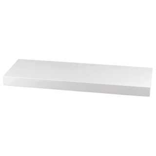 Nástěnná polička 60 cm, barva bílá-vysoký lesk